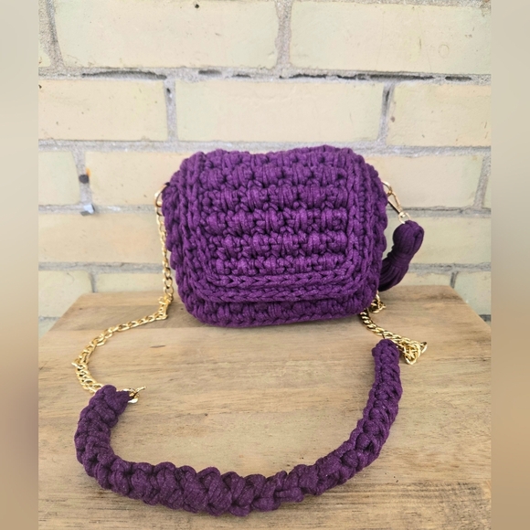 Hand Crafted Handbags - Hand Crafted Crochet Bag